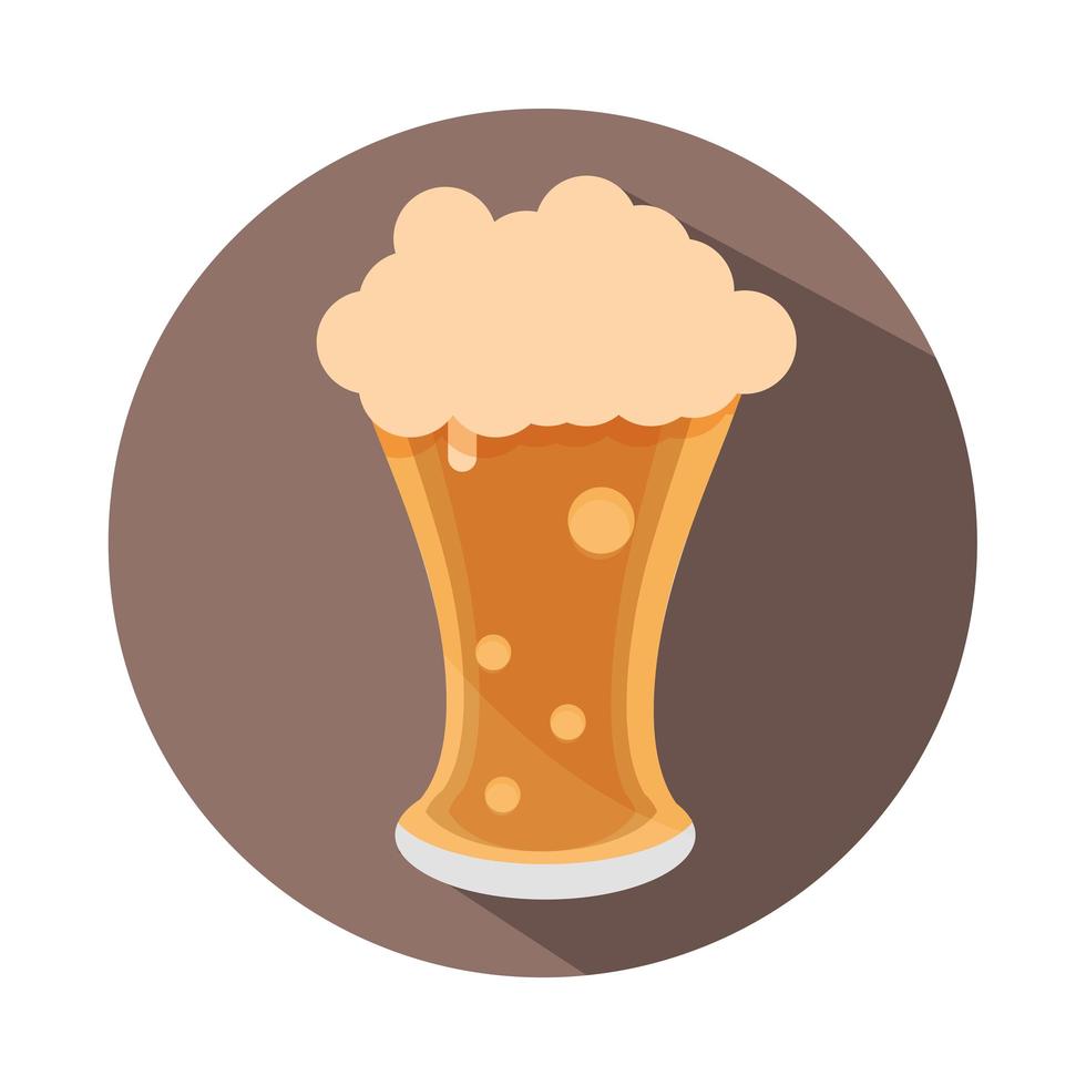 oktoberfest festival beer foam drink celebration german traditional block and flat icon vector