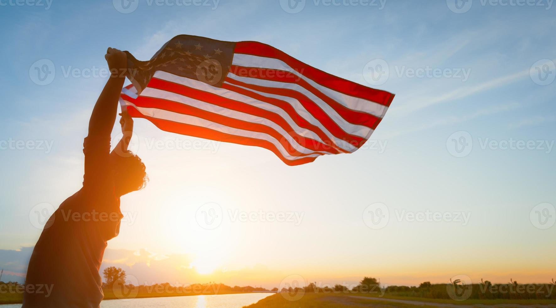 nosotros bandera americana. foto