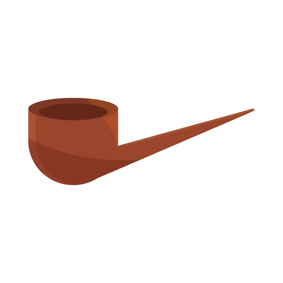 pipe tobacco hipster habit flat icon design vector