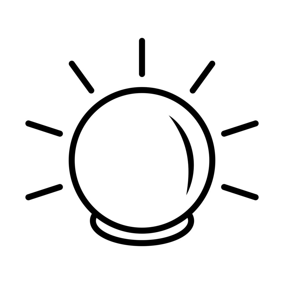crystal ball magic fantasy line icon design vector