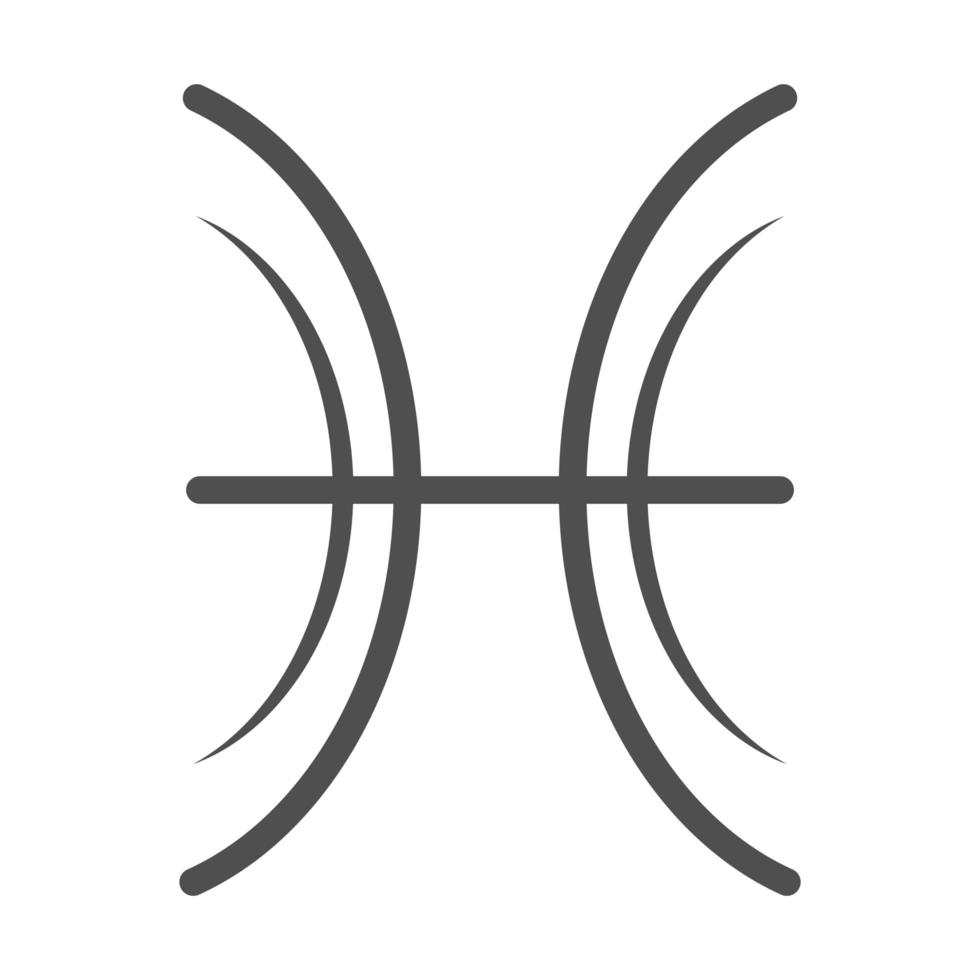 zodiac sign pisces astrology calendar mystic line style icon vector