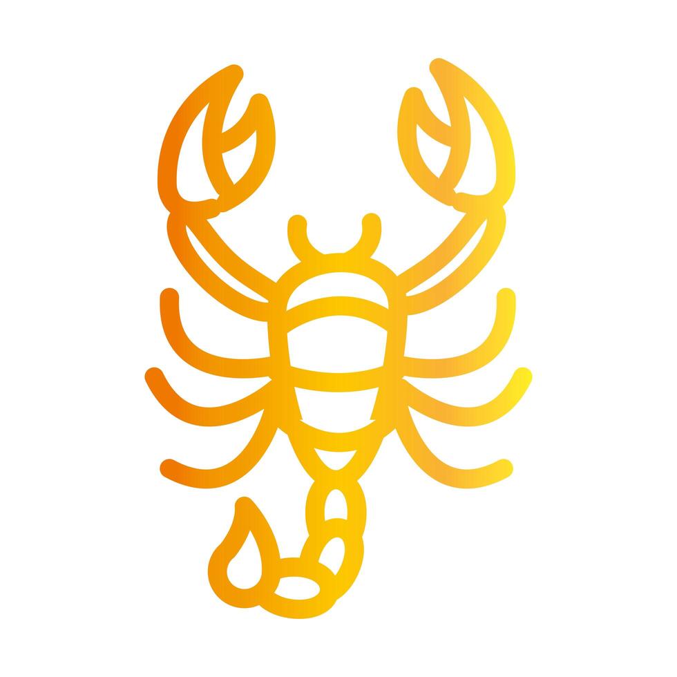 scorpion poisonous white background gradient style icon vector