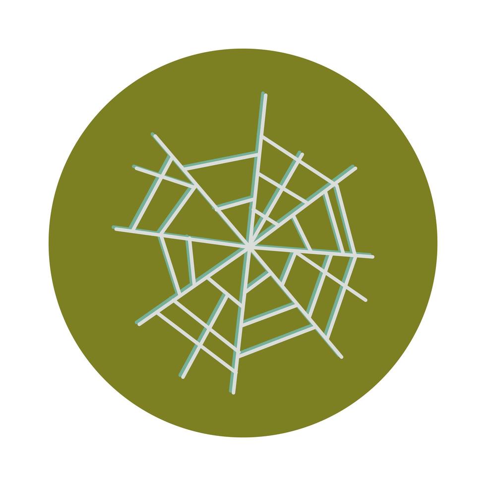 spider web icon on white background flat and block icon design vector