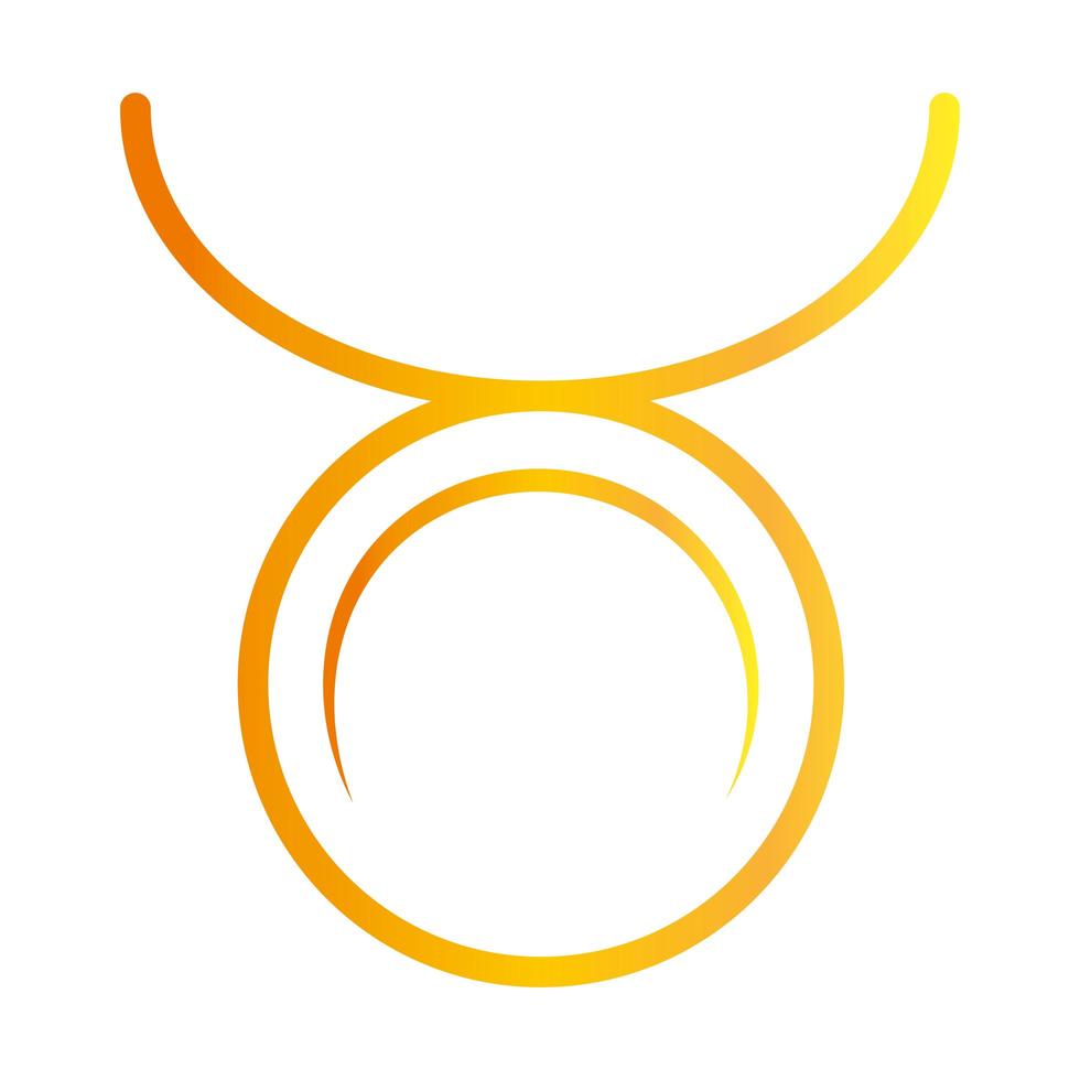 zodiac sign taurus astrology calendar mystic gradient style icon vector