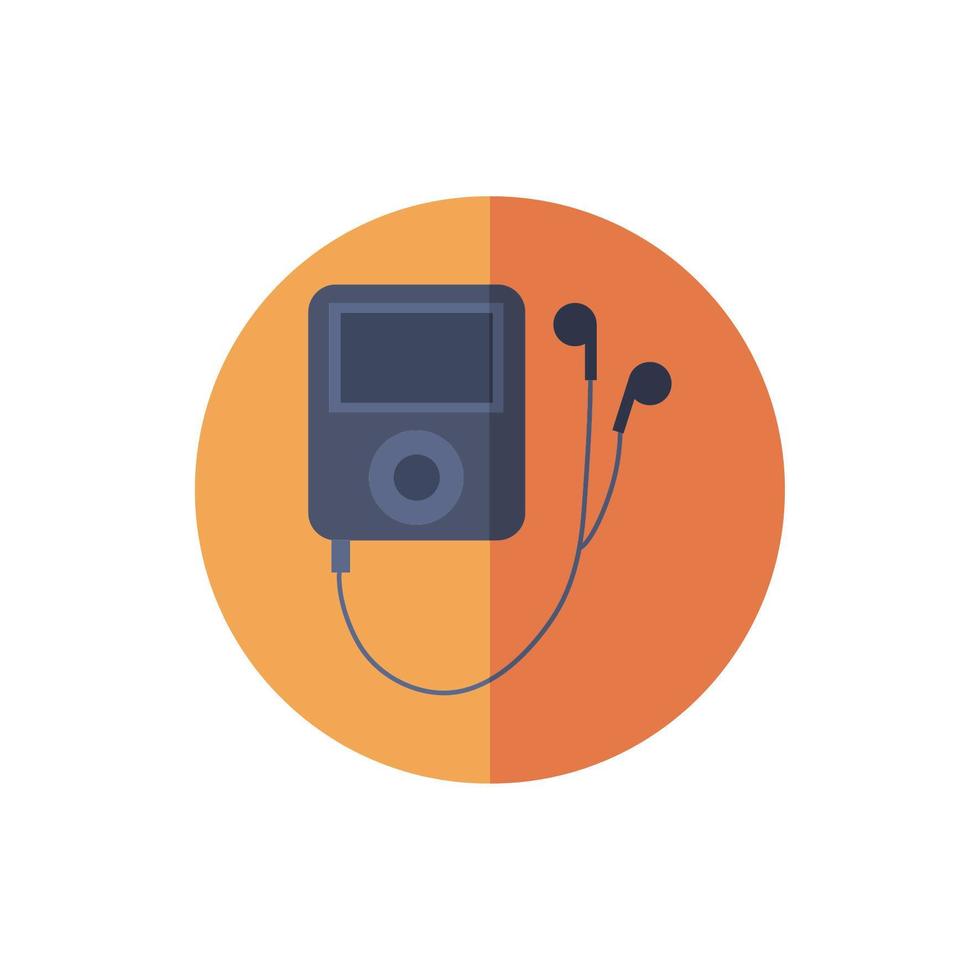 music player icon vector