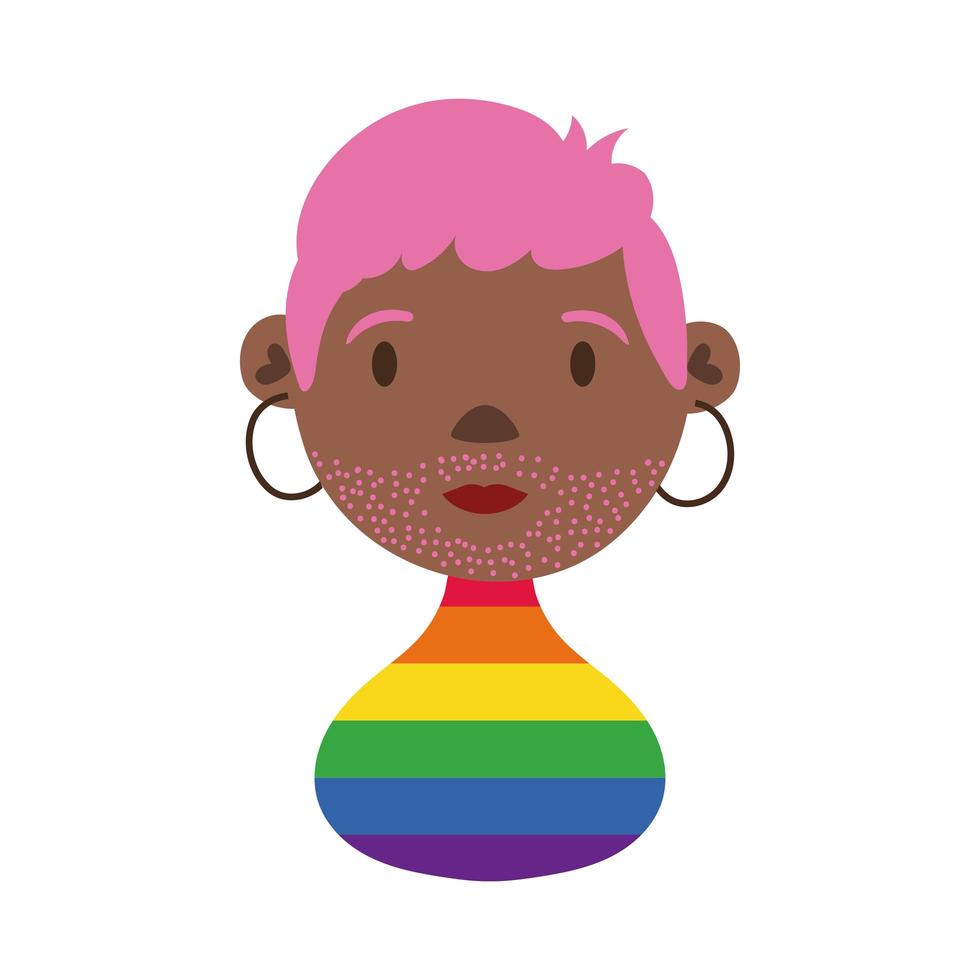 orgullo icono de personaje lgbtq vector