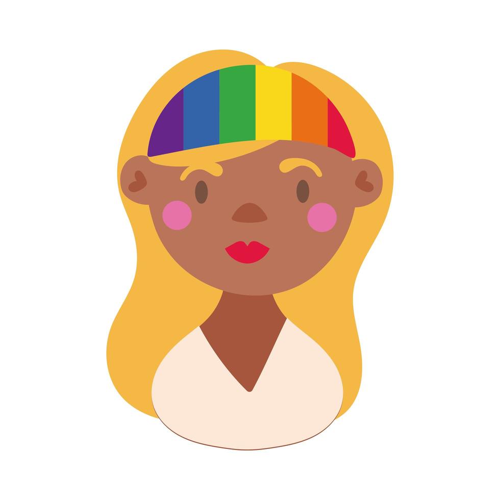 orgullo icono de personaje lgbtq vector