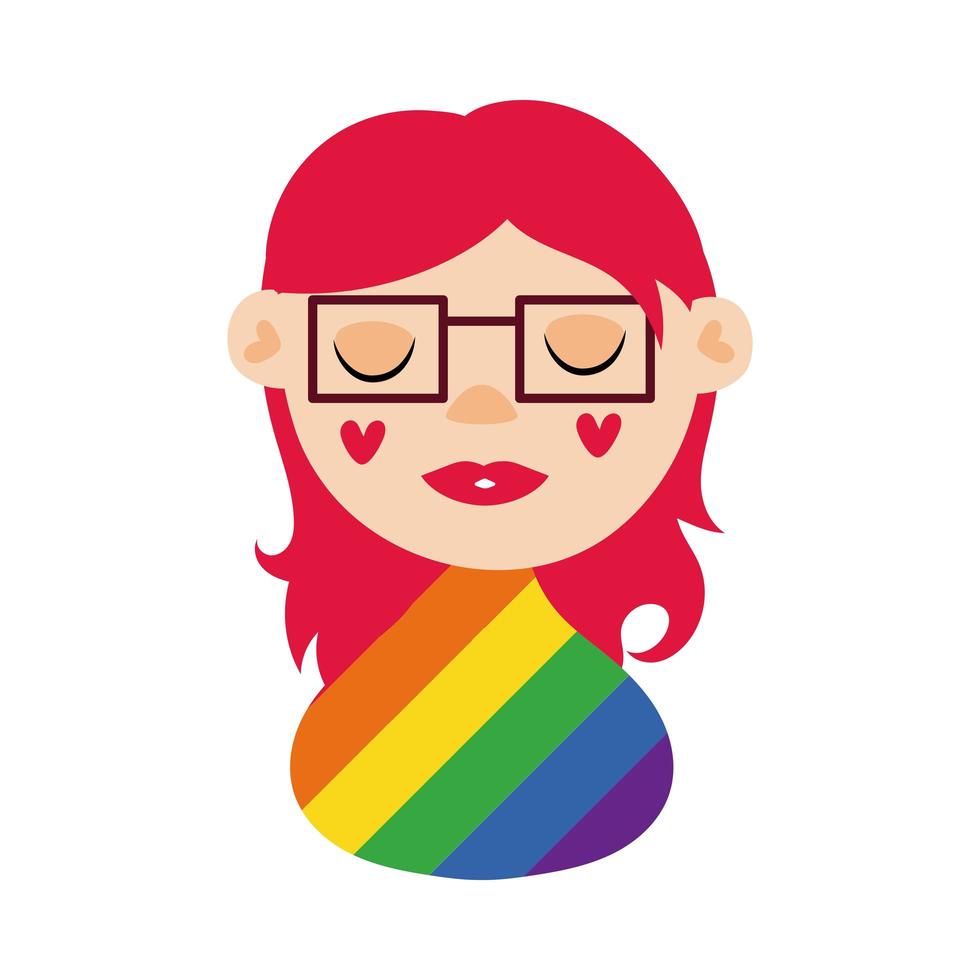 orgullo icono de personaje lgbtq vector