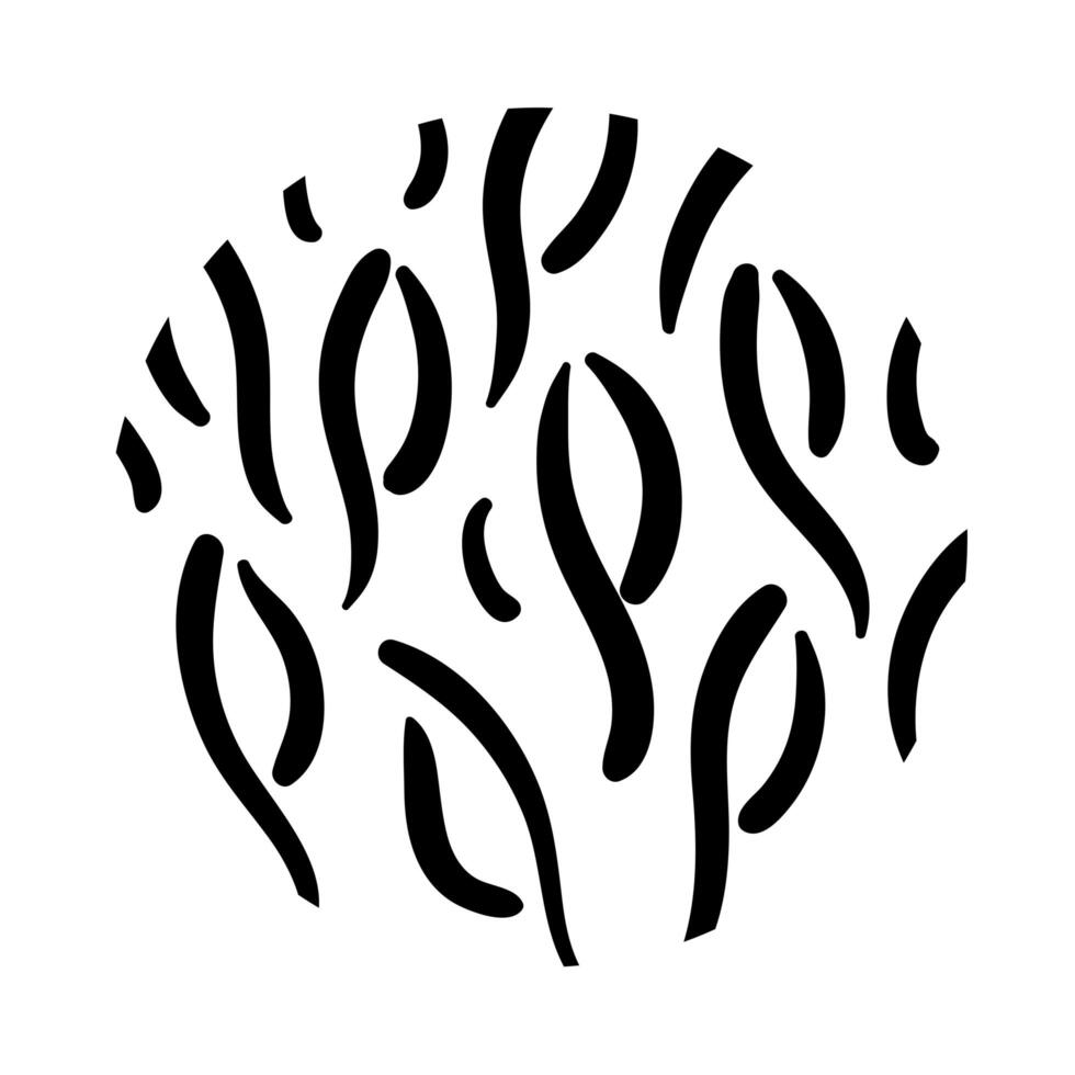 leaves organic pattern line style vector