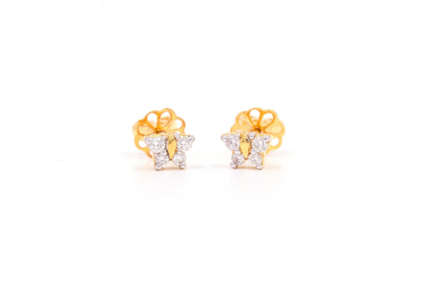 Diamond earring gold photo