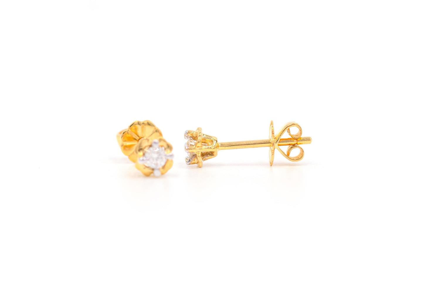 Diamond earring gold photo