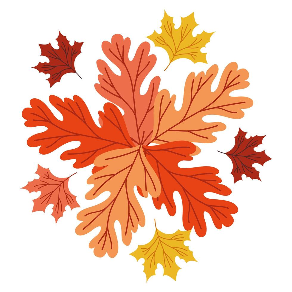 autumn season leaves vector