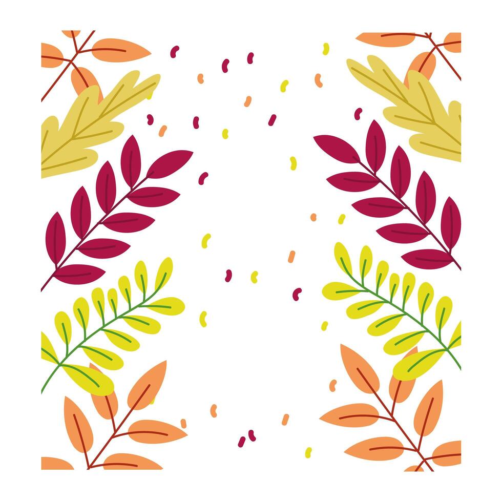 autumn season leaves vector
