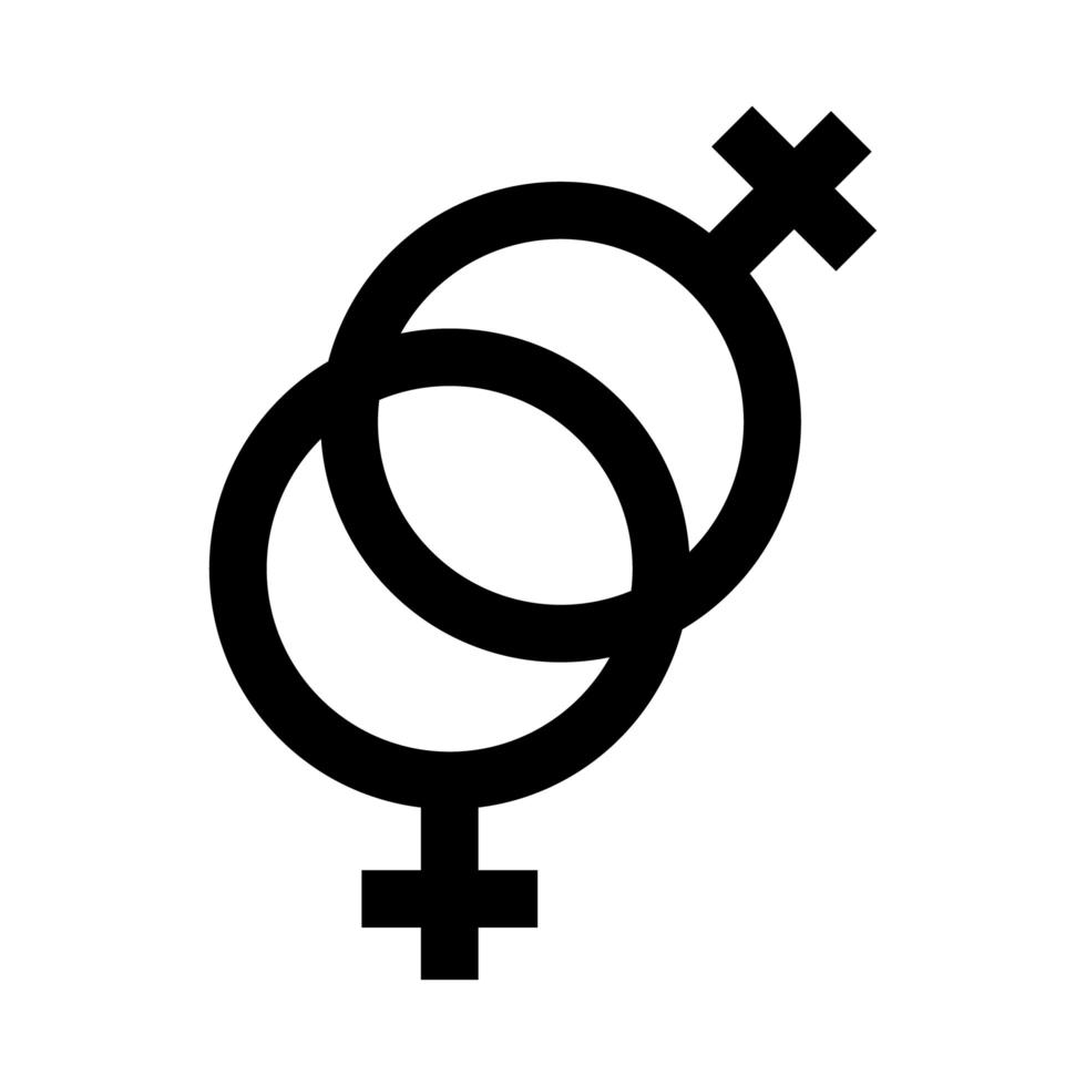 icono de símbolo de orientación sexual vector