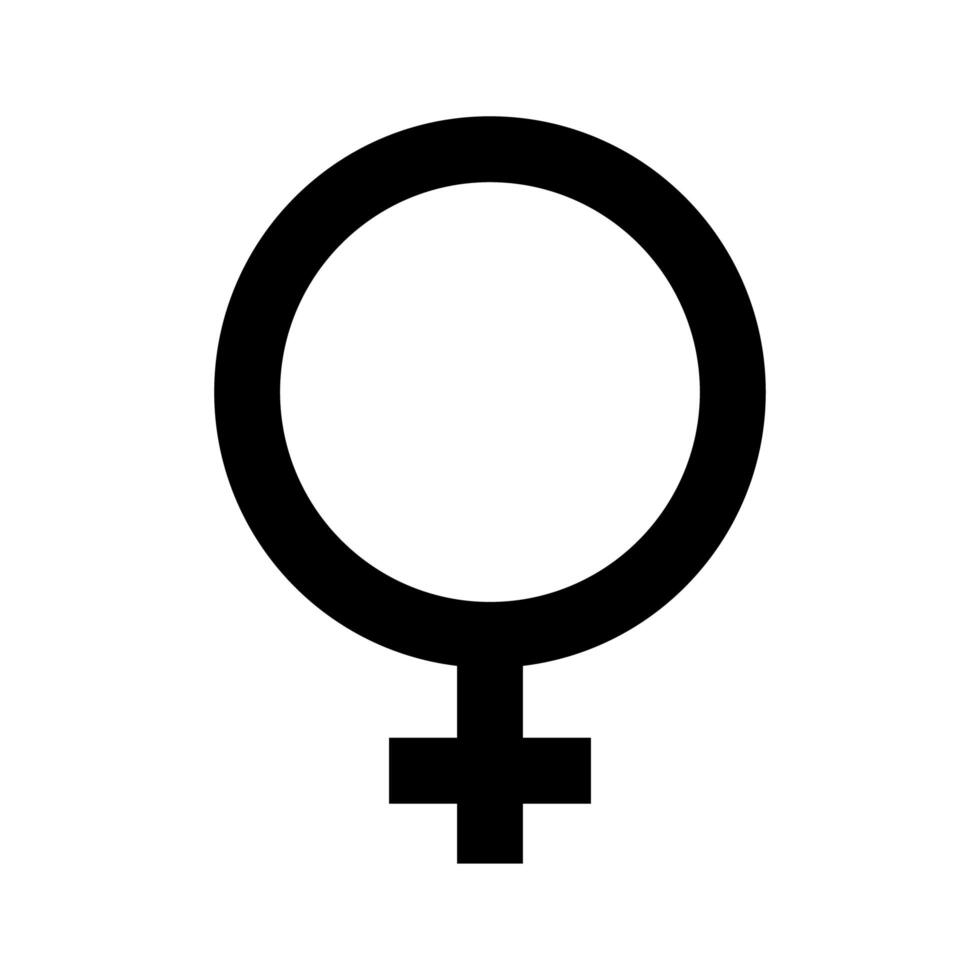 icono de símbolo femenino vector