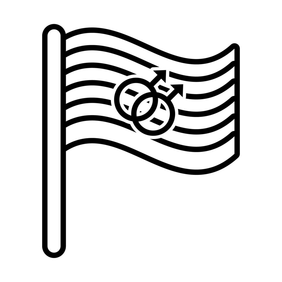 bandera de orientación sexual lgtb vector