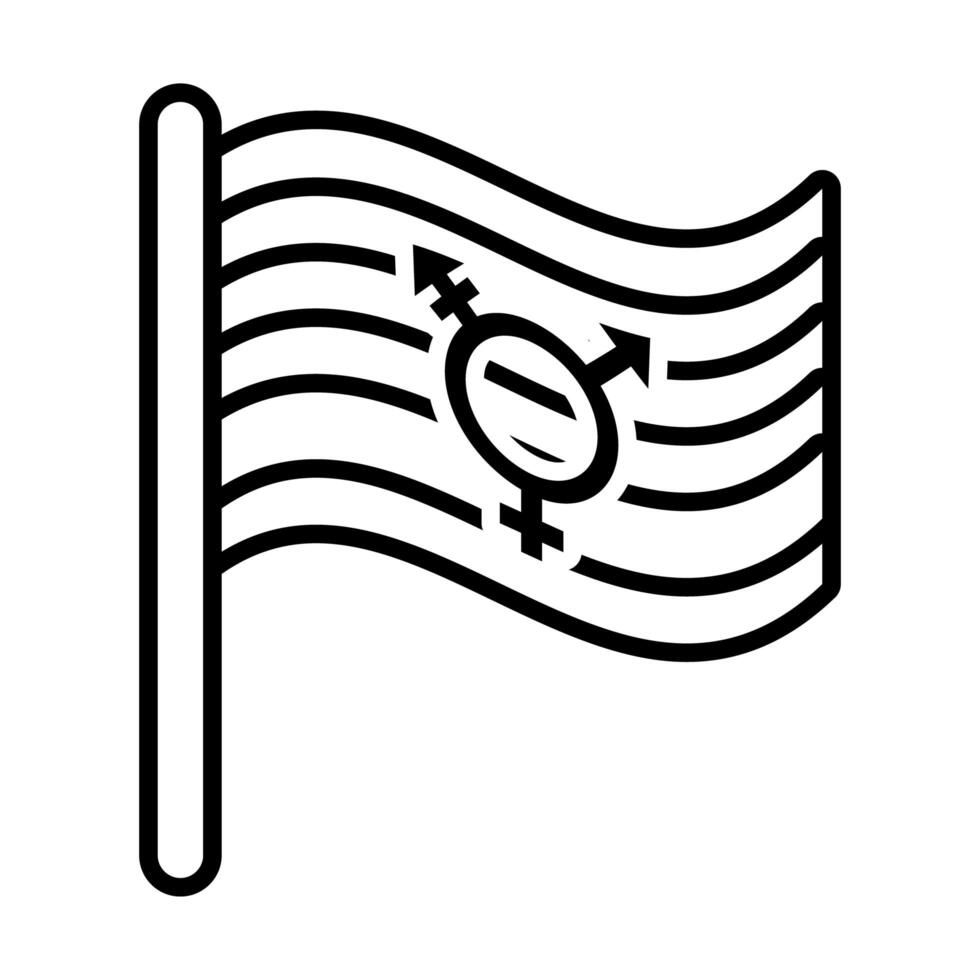 bigender pride flag vector