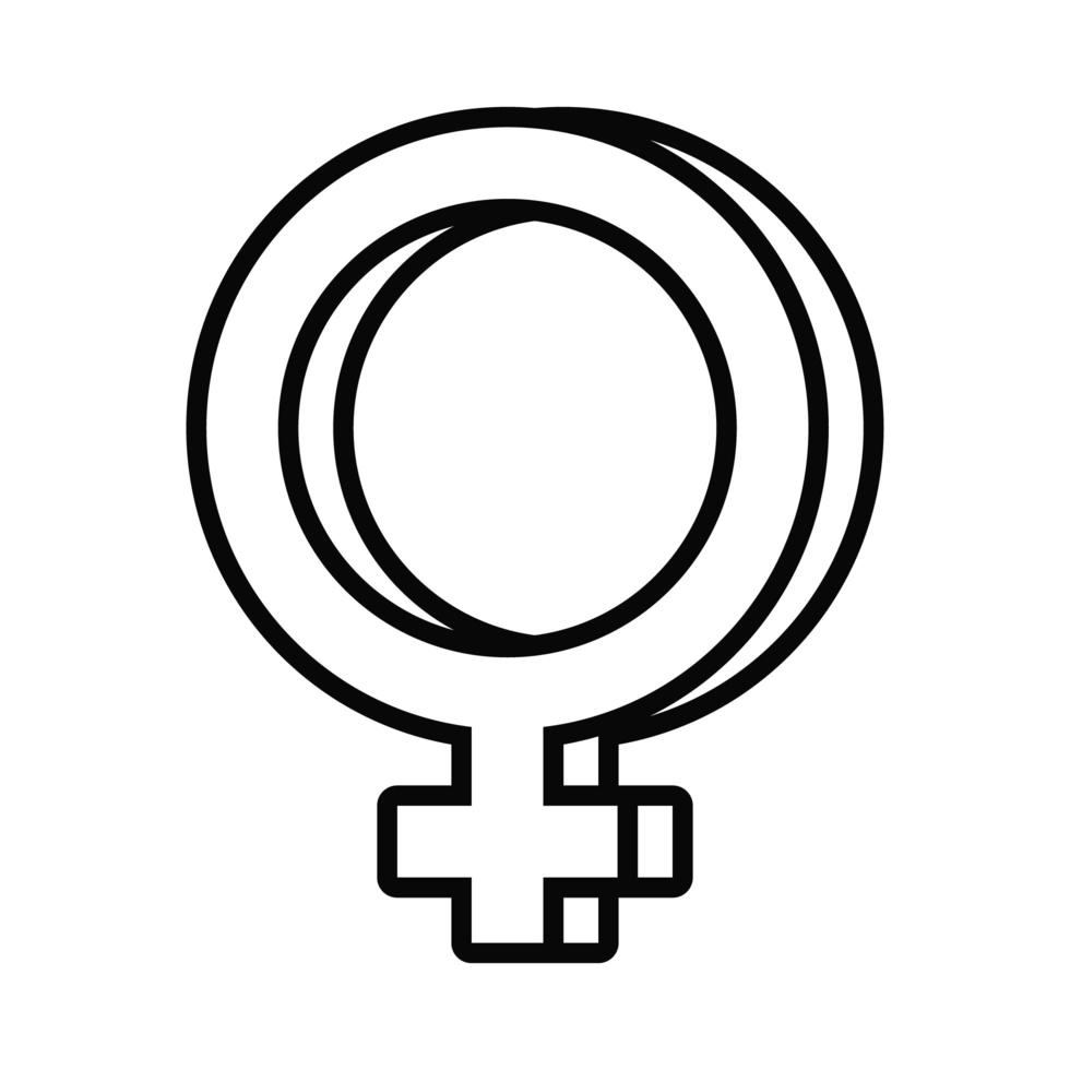 icono de símbolo femenino vector