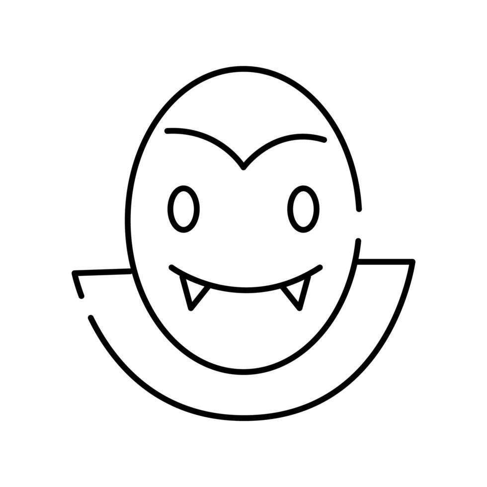 vampire halloween line style icon vector