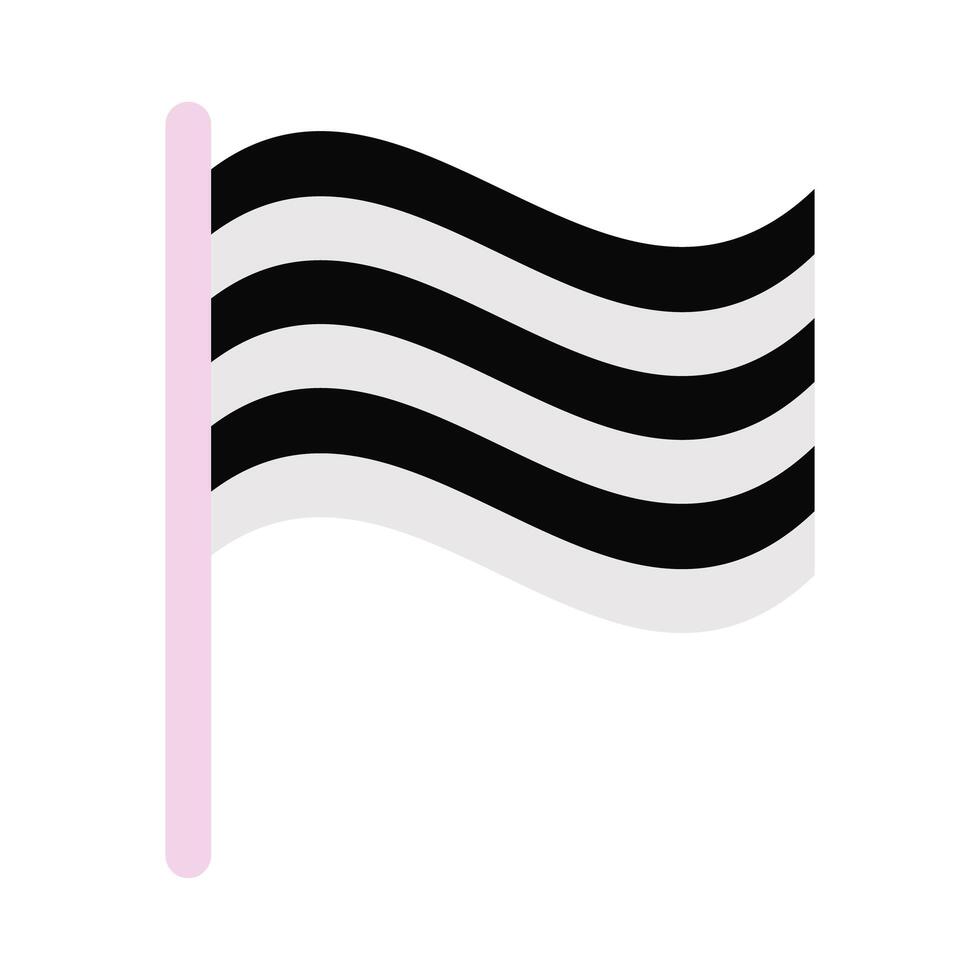 straight flag icon vector