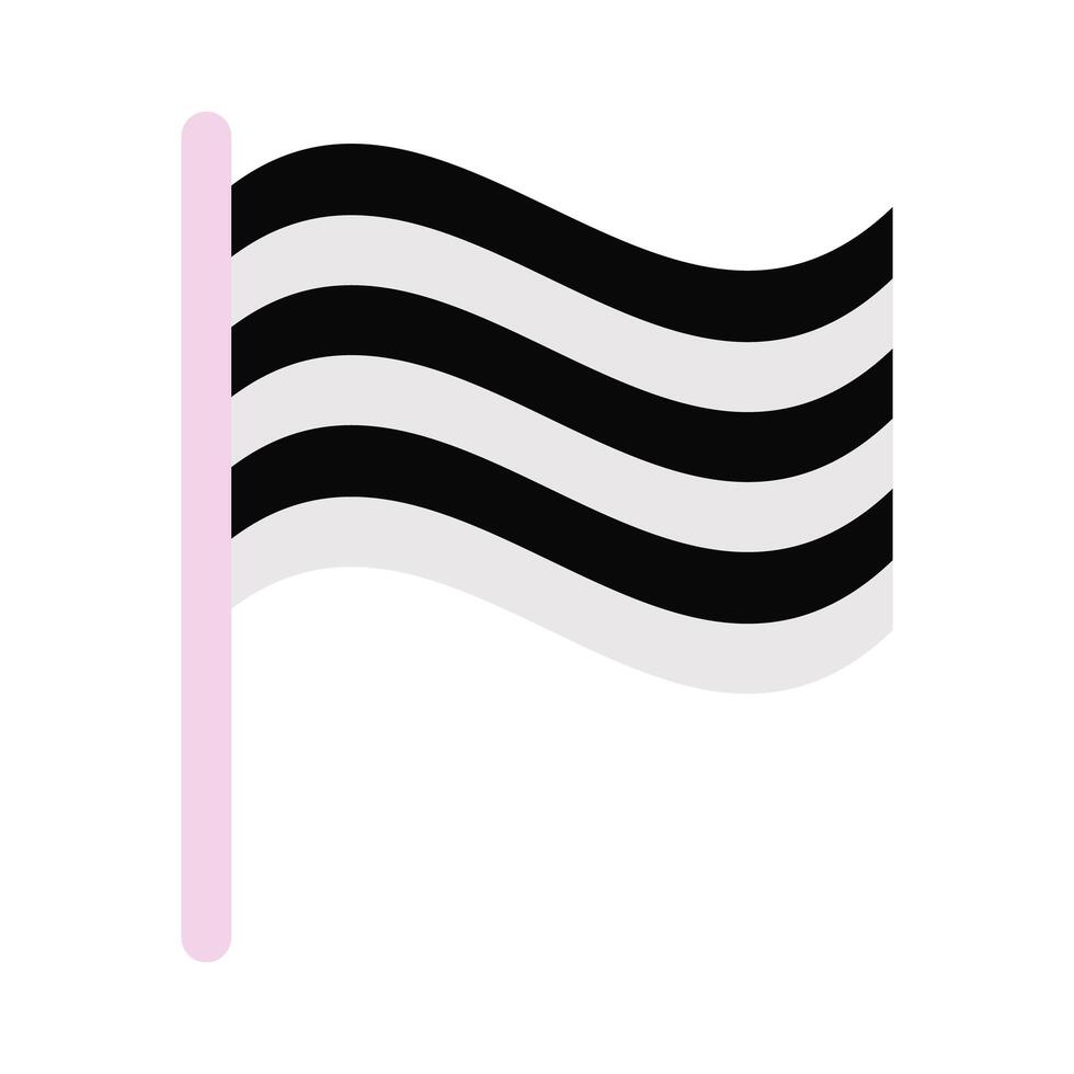 straight flag icon vector