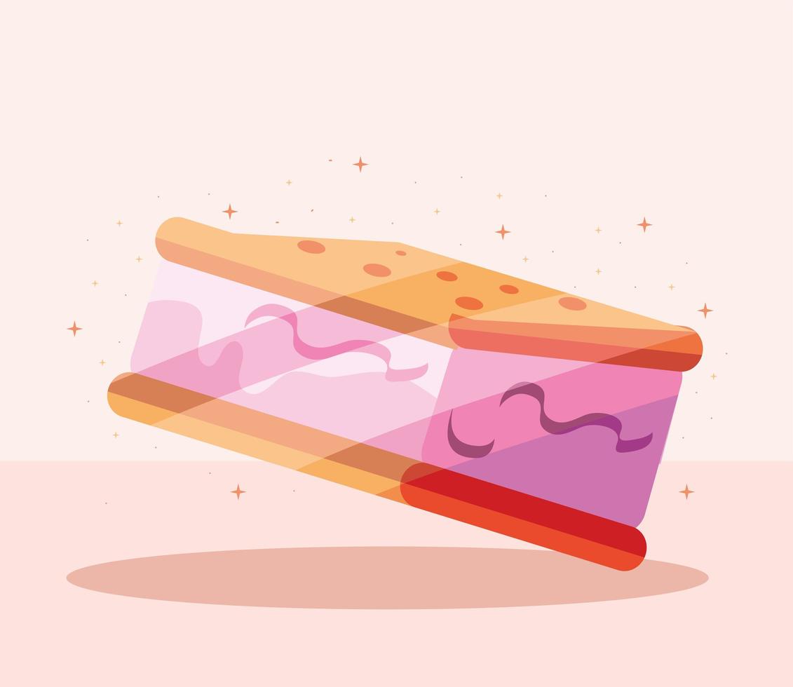ice cream cookie vector