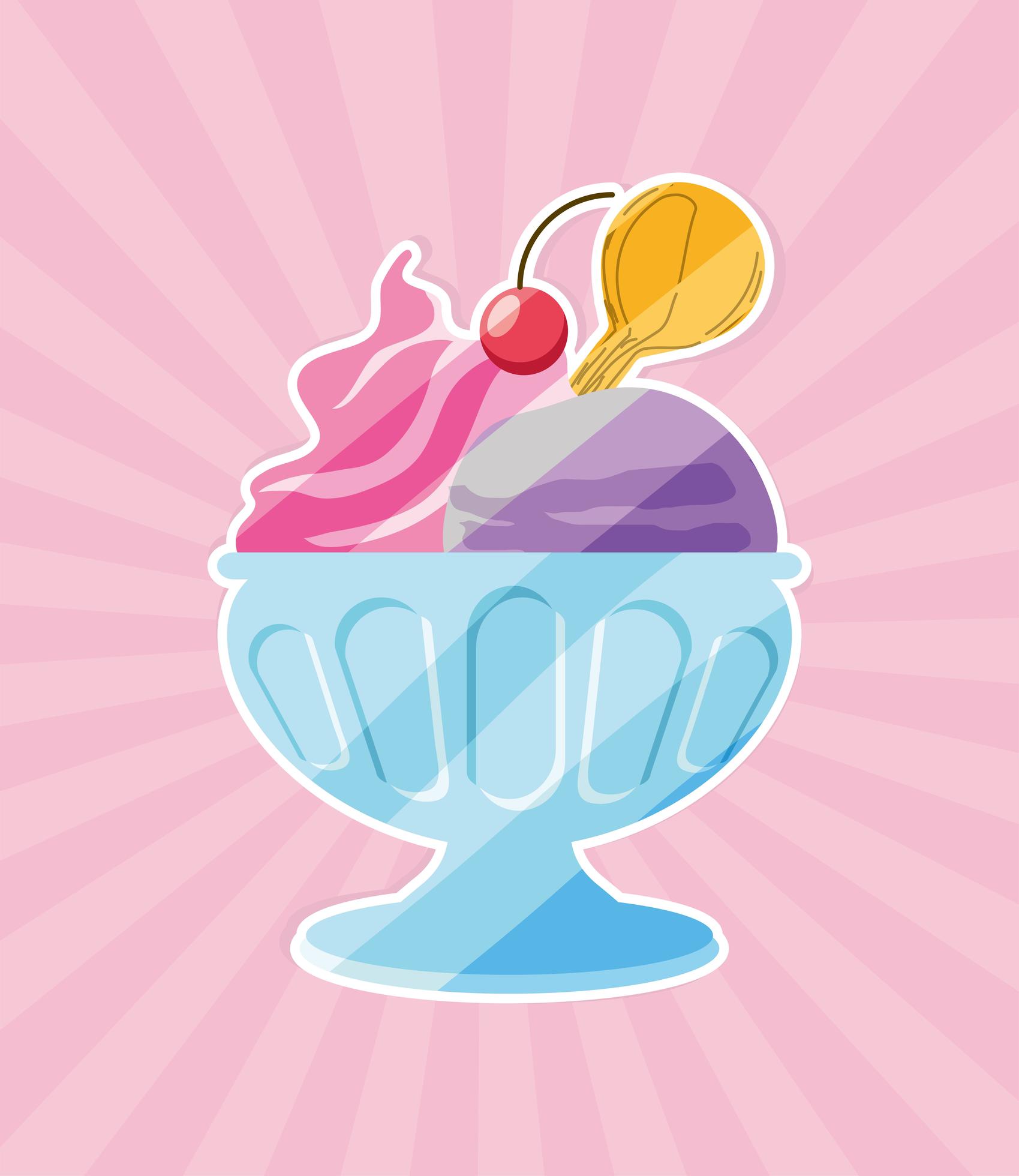 ice cream scoops on bowl 2606600 Vector Art at Vecteezy