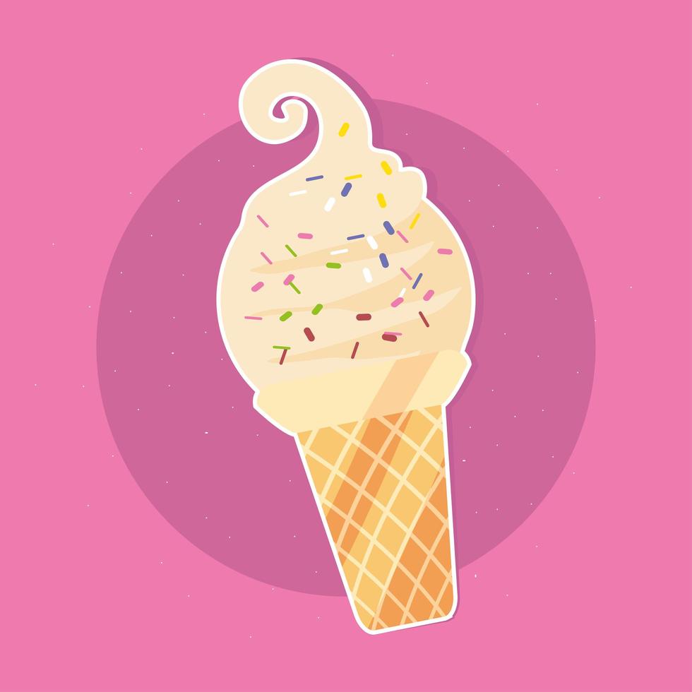 ice cream with sprinkles vector