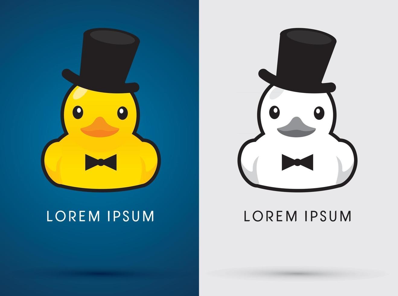 Duck with Hat and Tuxedo vector