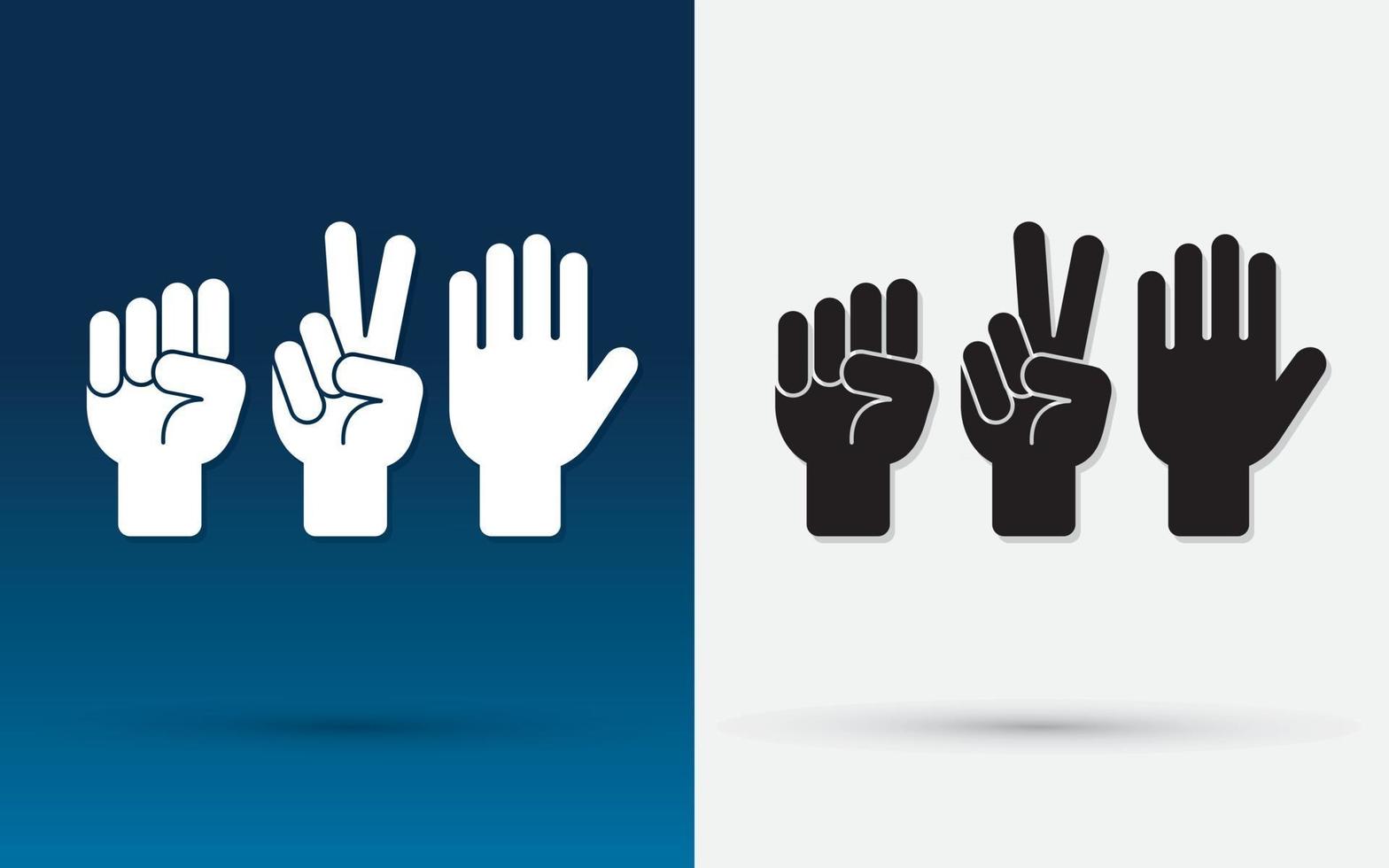 Rock Paper Scissors Hands vector