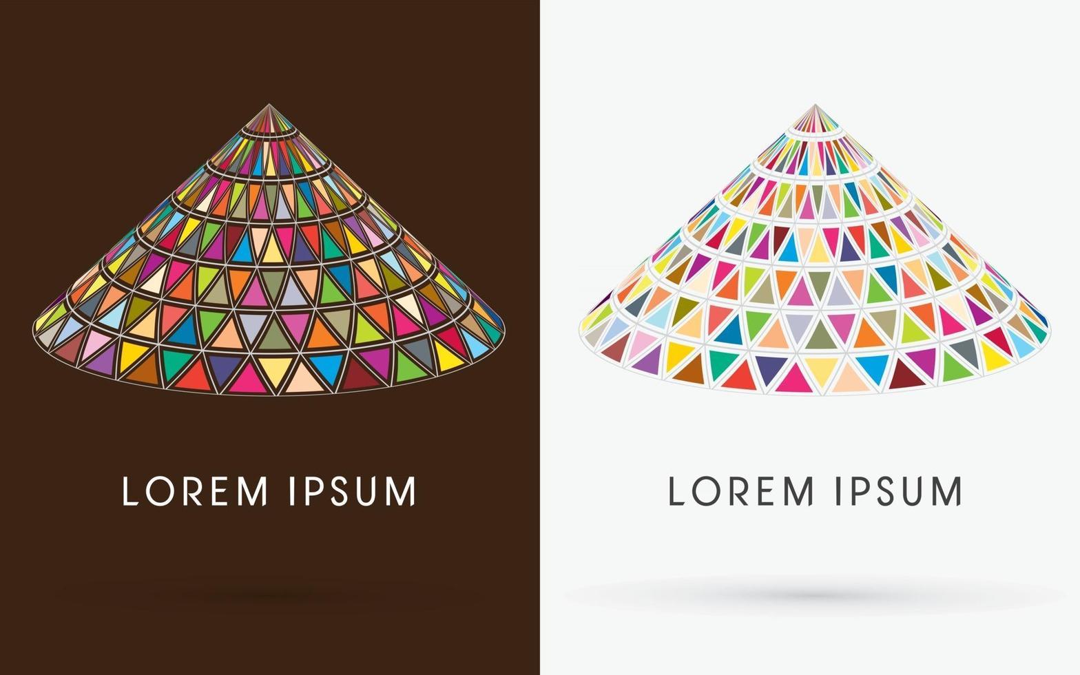 Pyramid Abstract Construction vector