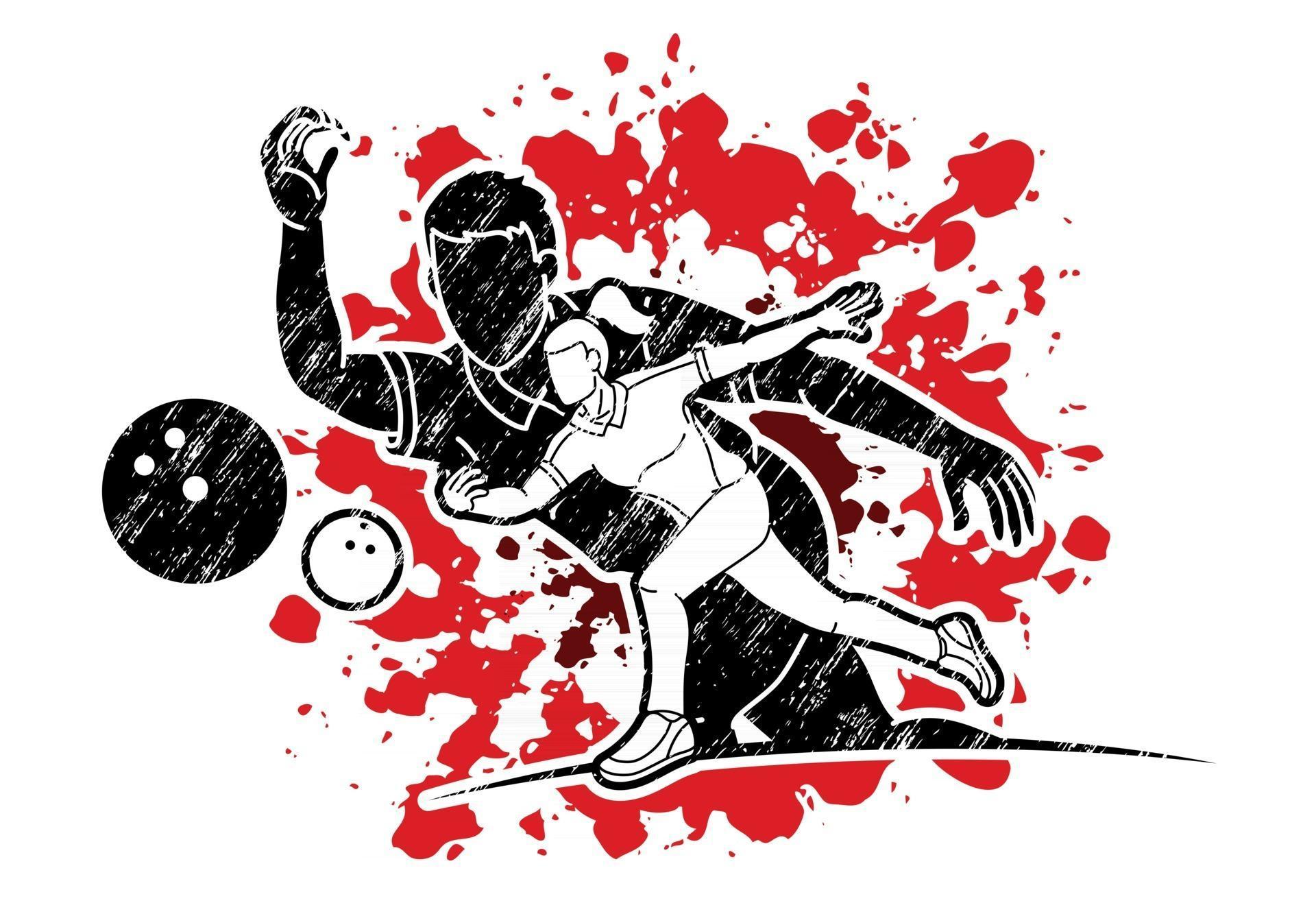 Graffiti Bowling Sport Players 2606765 Vector Art at Vecteezy