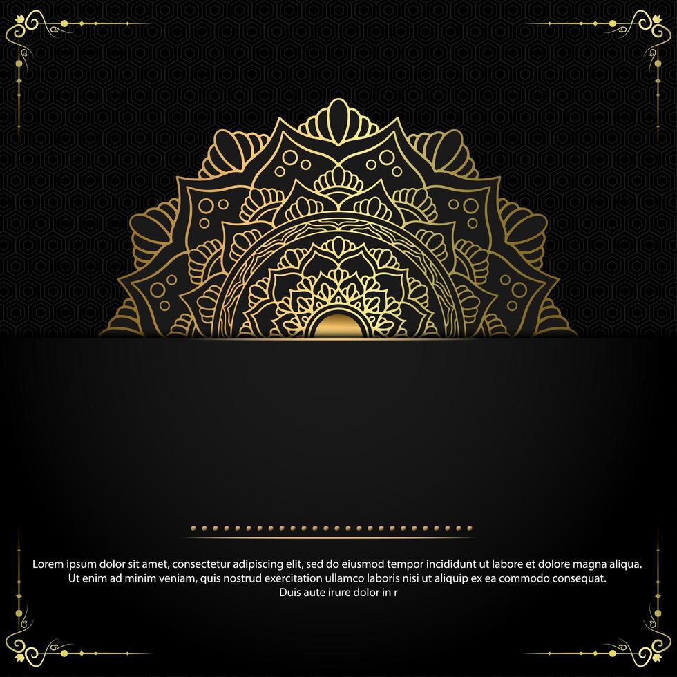 Fondo de mandala ornamental de lujo con estilo de patrón oriental islámico árabe vector