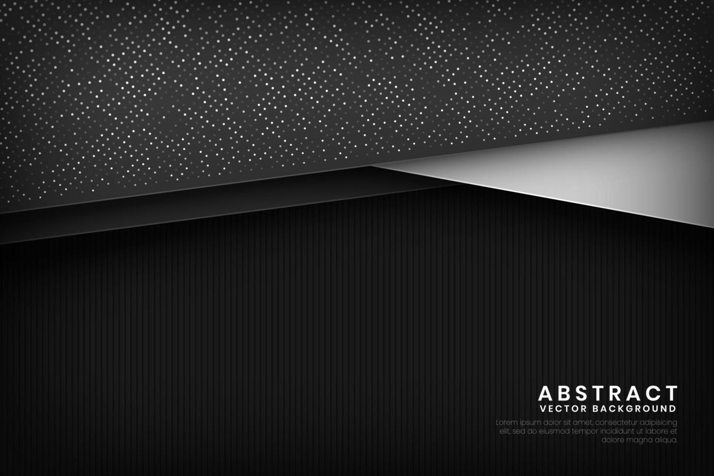 Modern grey and white background vector overlap layer on dark space with abstract style for background design. Texture with silver glitters dots element decoration.