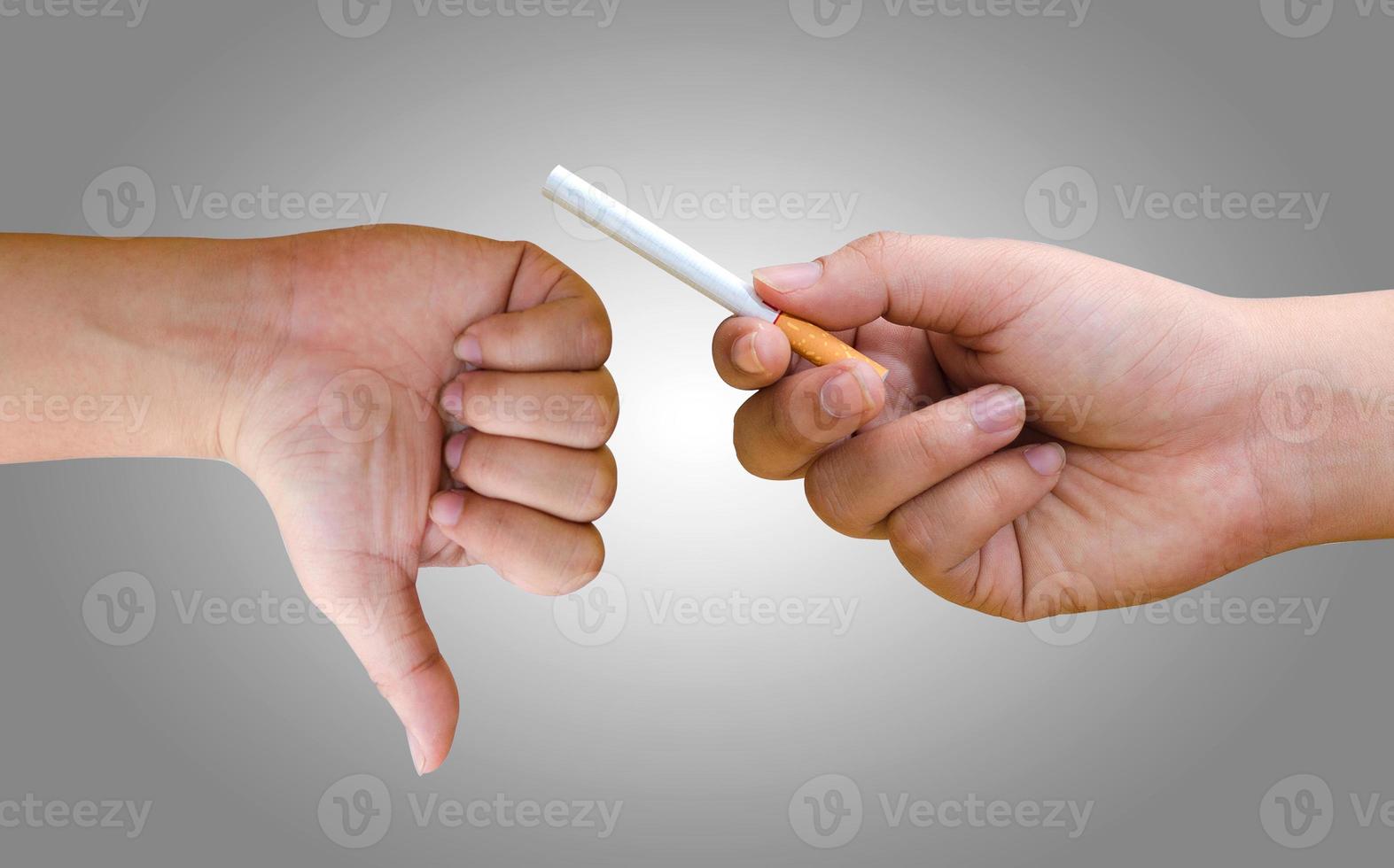 World No Tobacco Day Men cigarette break And send a cigarette photo