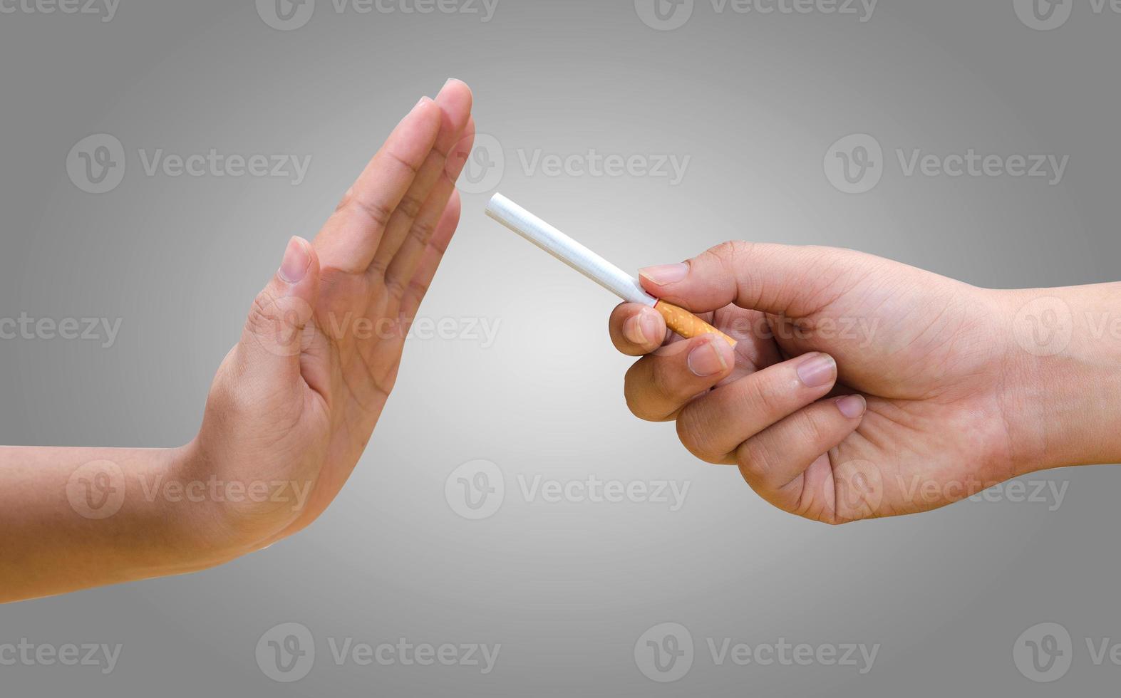 World No Tobacco Day Men cigarette break And send a cigarette photo