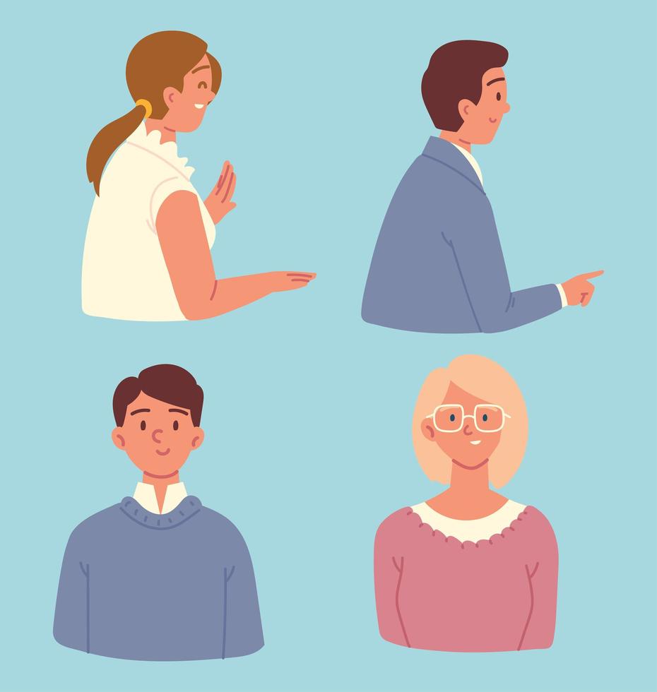 business people set vector