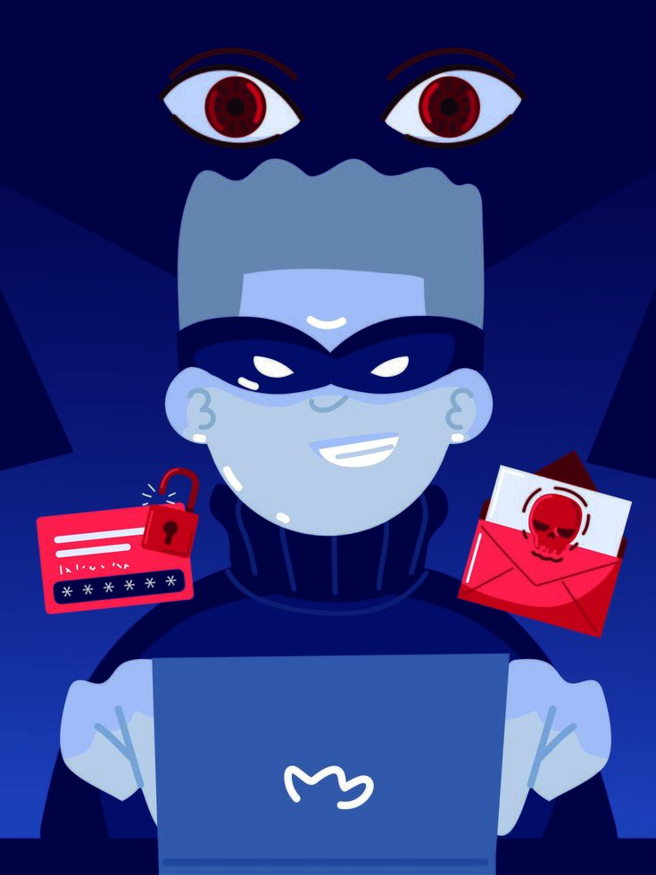 hacker cyber crime vector