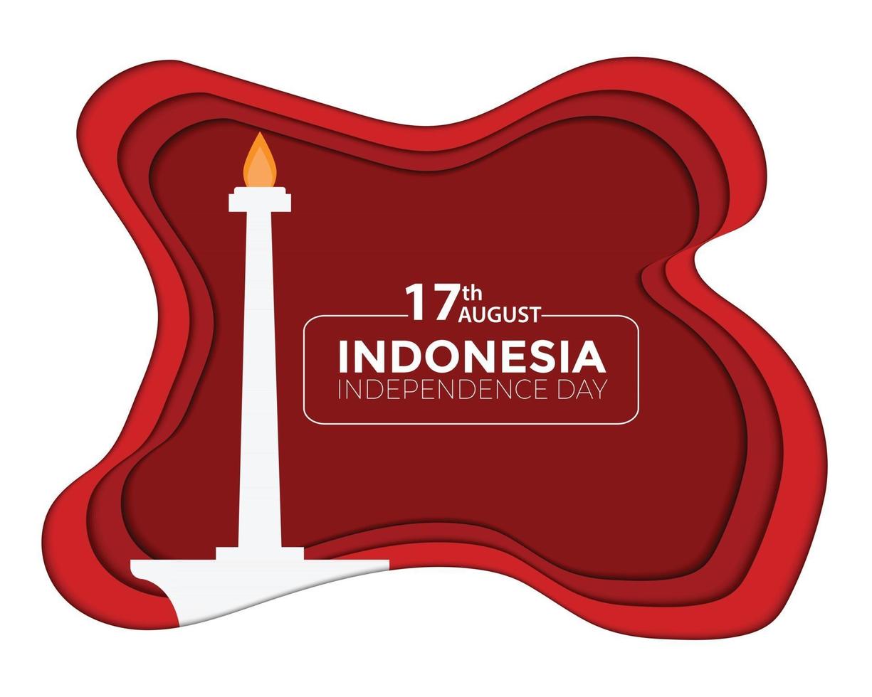 Indonesia Independence Day Paper Wave Vector