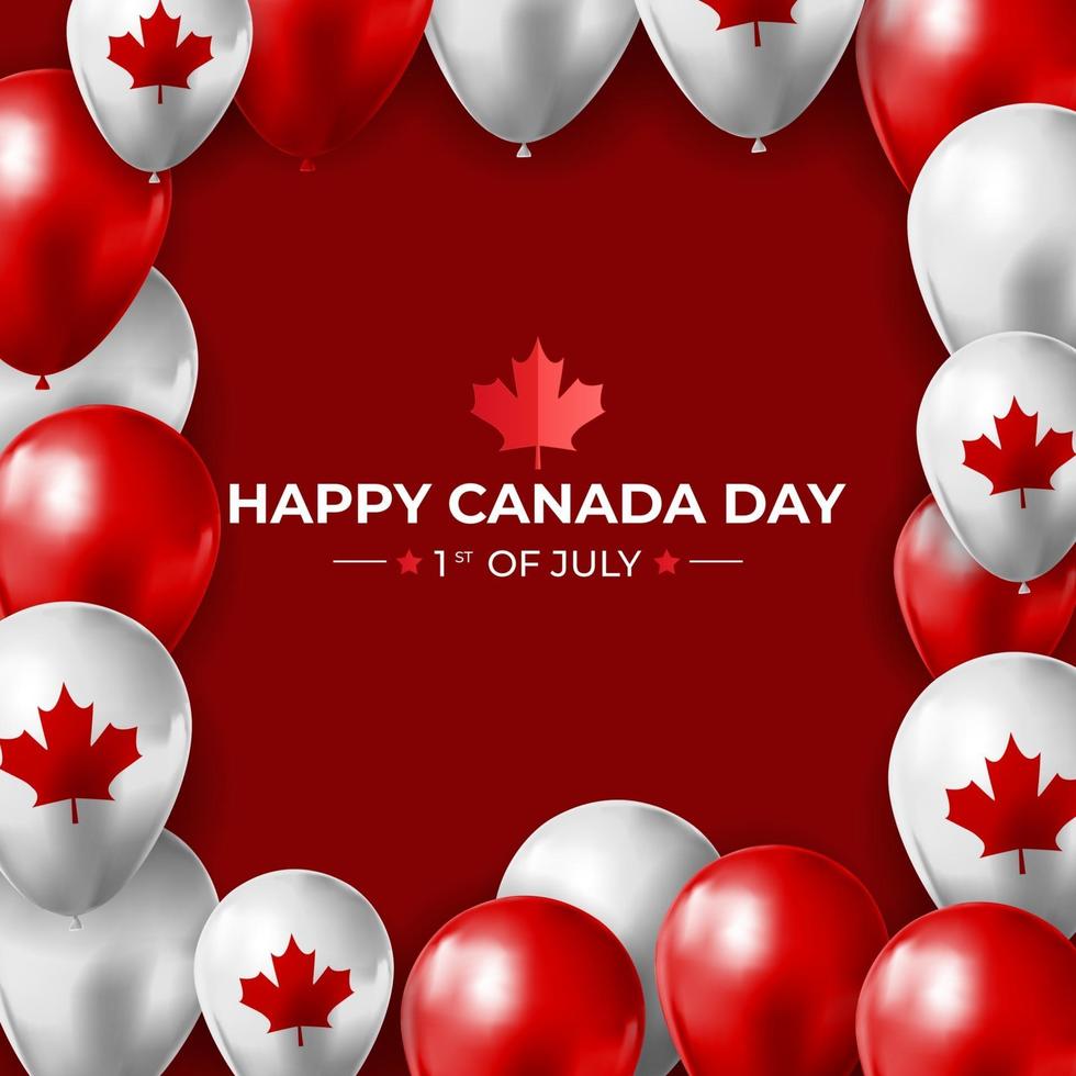 Happy Canada Day Background greeting card vector