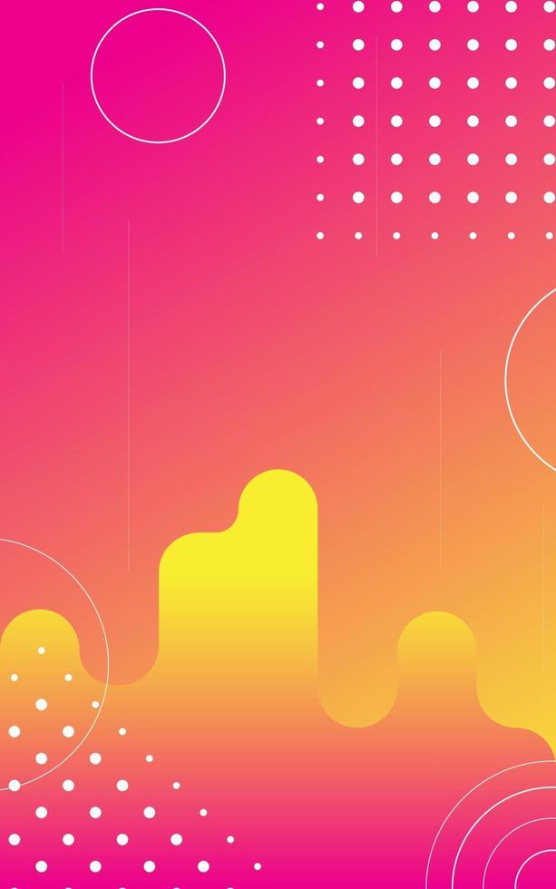 Pink abstract background with circles for stories, social networks. Vector Illustration
