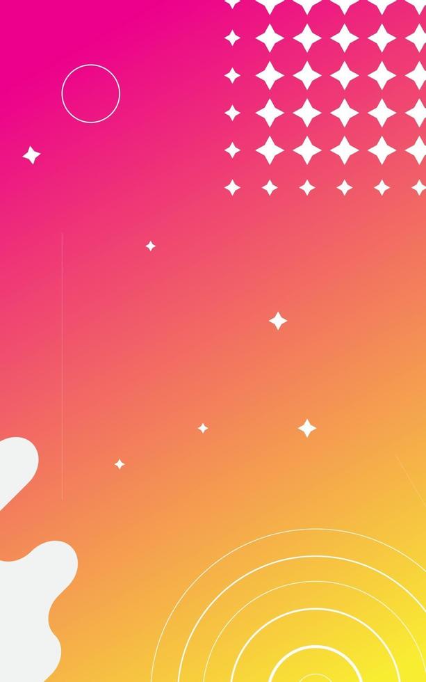 Colorful pink abstract background with circles for stories, social networks. Vector Illustration