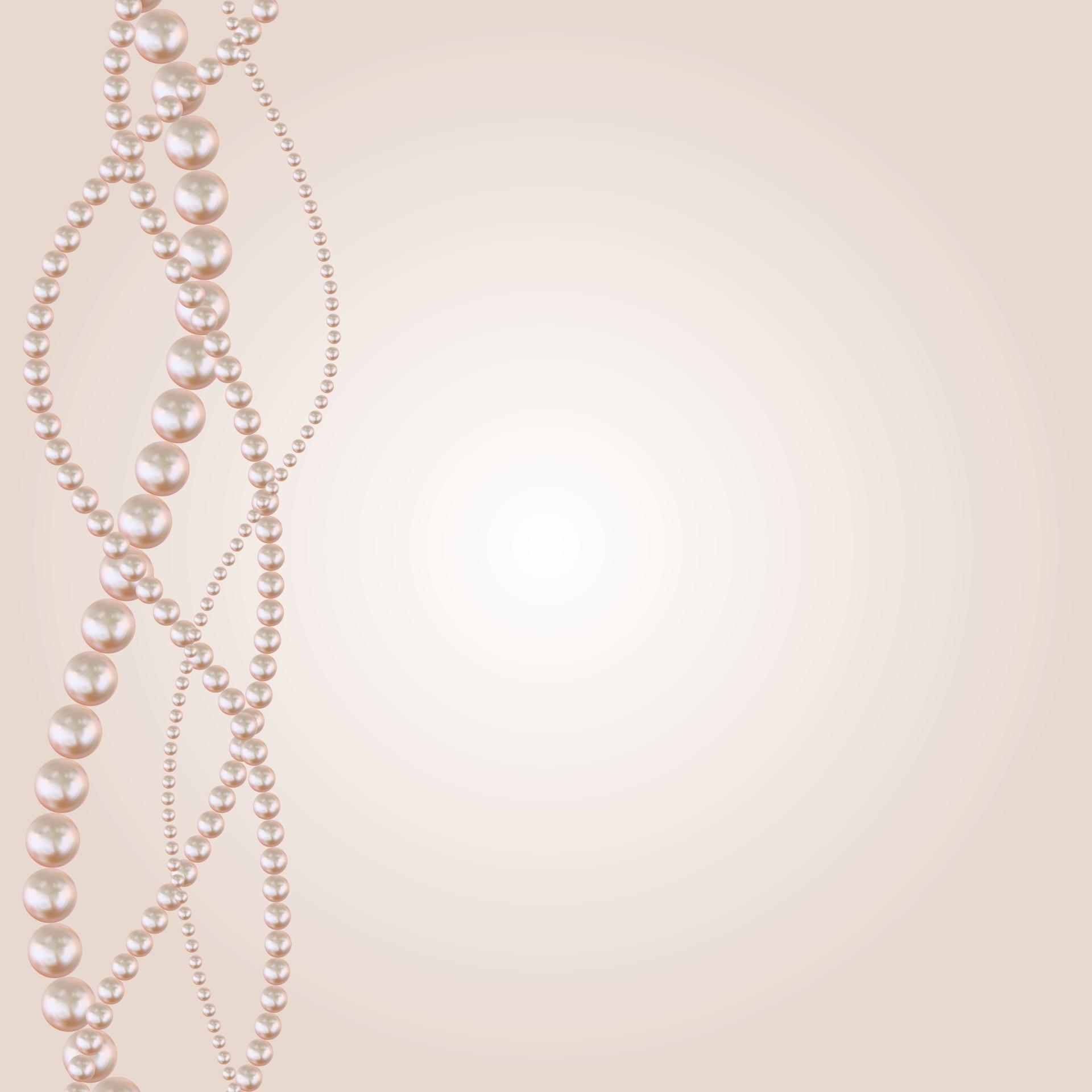 Abstract natural pastel string of pearls background. Vector