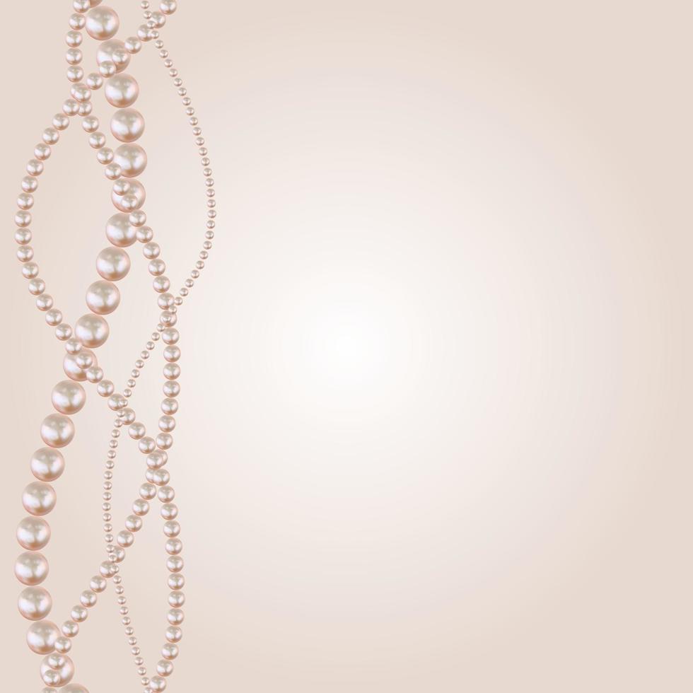 Fondo de cadena de perlas pastel natural abstracto. ilustración vectorial vector