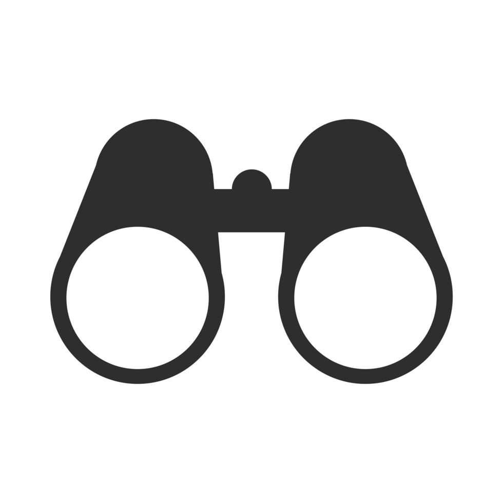 diseño de icono de silueta de equipo de observación binocular vector