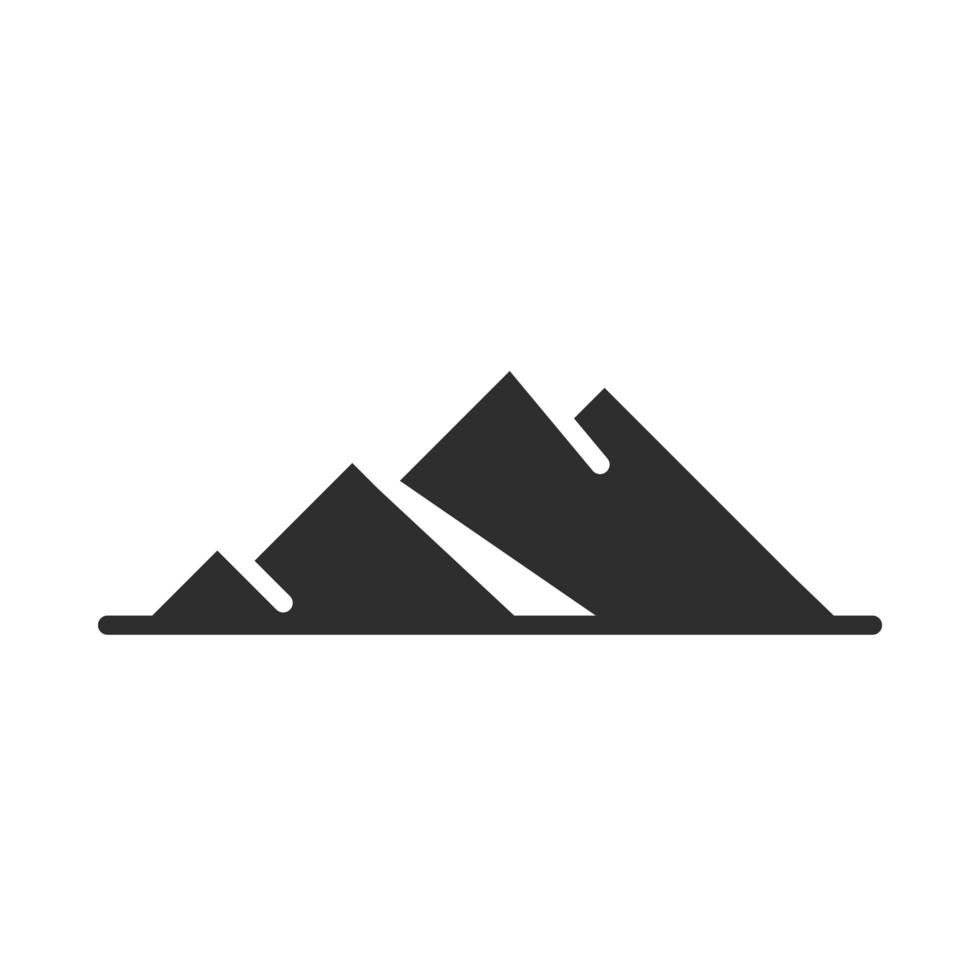 mountains landscape nature silhouette icon design vector