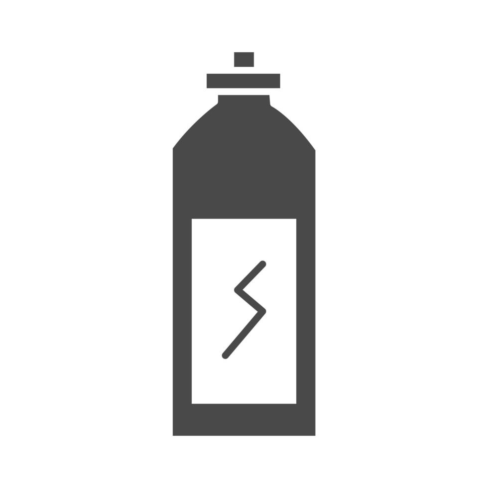 energetic drink bottle power silhouette icon design vector