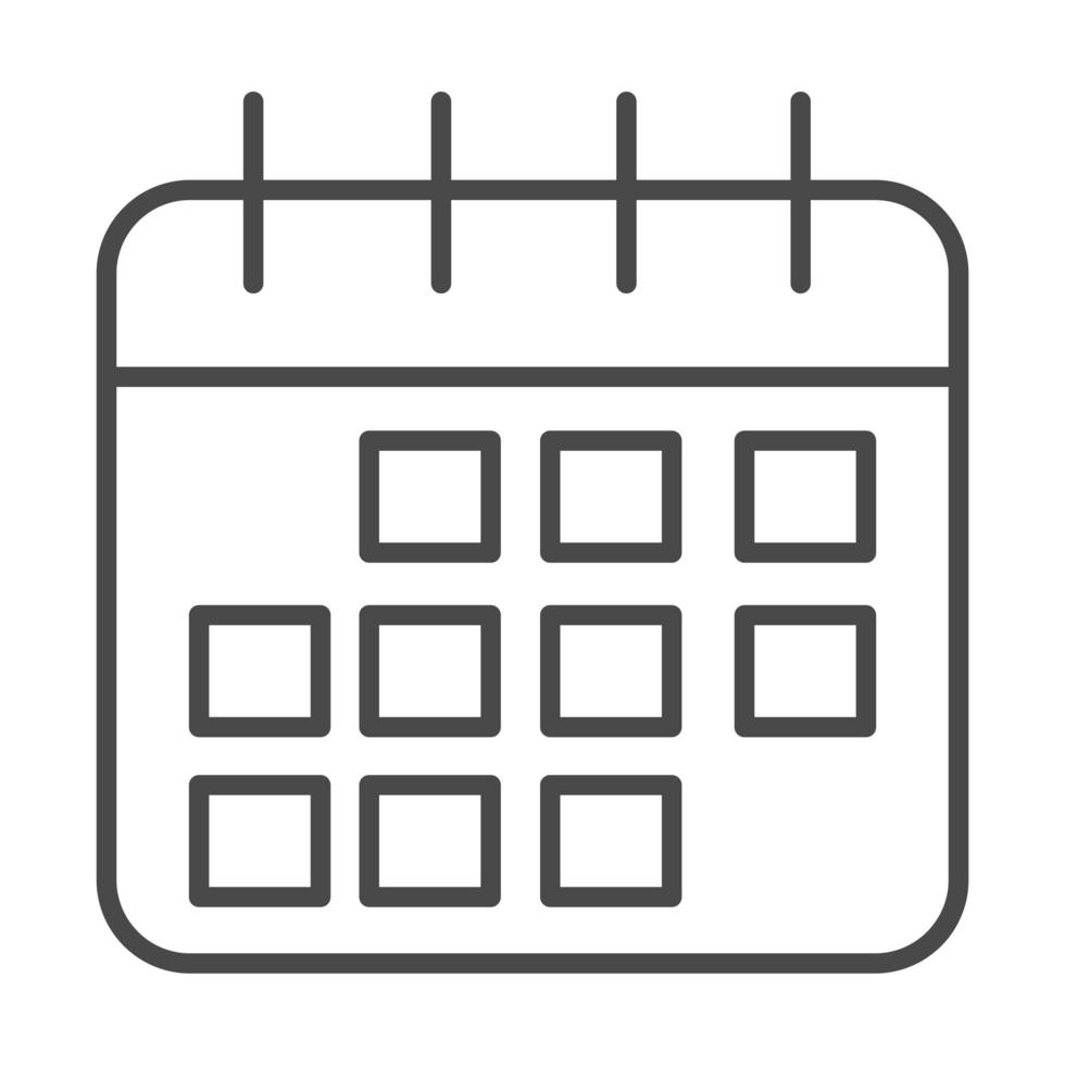 reminder date calendar planning line icon design vector