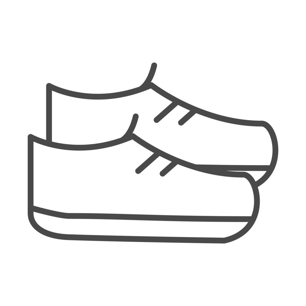 sport shoes accessory equipment line icon design vector