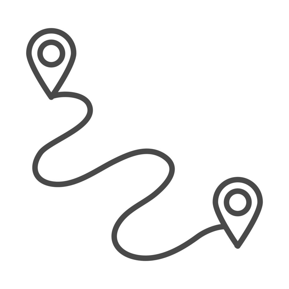 running speed sport race tracking pointer location line icon design vector